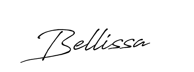 Make a beautiful signature design for name Bellissa. With this signature (Antro_Vectra_Bolder) style, you can create a handwritten signature for free. Bellissa signature style 7 images and pictures png