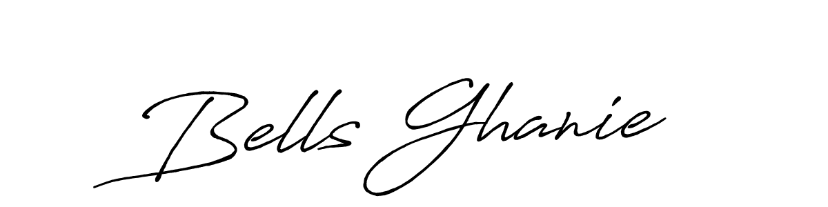 Create a beautiful signature design for name Bells Ghanie. With this signature (Antro_Vectra_Bolder) fonts, you can make a handwritten signature for free. Bells Ghanie signature style 7 images and pictures png