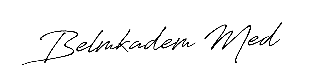 if you are searching for the best signature style for your name Belmkadem Med. so please give up your signature search. here we have designed multiple signature styles  using Antro_Vectra_Bolder. Belmkadem Med signature style 7 images and pictures png