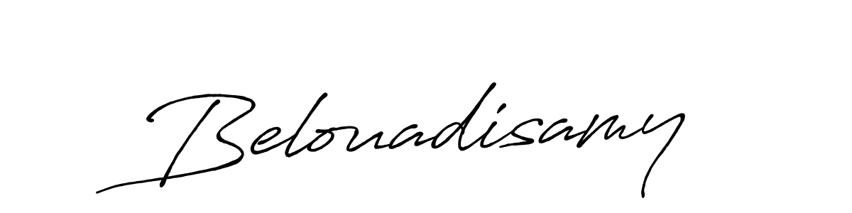 Create a beautiful signature design for name Belouadisamy. With this signature (Antro_Vectra_Bolder) fonts, you can make a handwritten signature for free. Belouadisamy signature style 7 images and pictures png