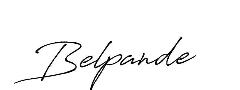 Create a beautiful signature design for name Belpande. With this signature (Antro_Vectra_Bolder) fonts, you can make a handwritten signature for free. Belpande signature style 7 images and pictures png