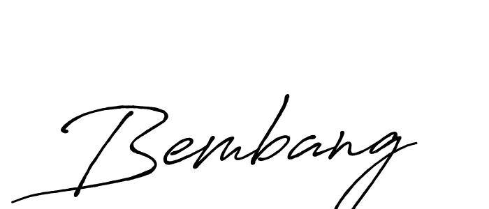 Bembang stylish signature style. Best Handwritten Sign (Antro_Vectra_Bolder) for my name. Handwritten Signature Collection Ideas for my name Bembang. Bembang signature style 7 images and pictures png