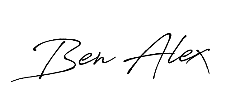 How to make Ben Alex name signature. Use Antro_Vectra_Bolder style for creating short signs online. This is the latest handwritten sign. Ben Alex signature style 7 images and pictures png