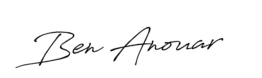 The best way (Antro_Vectra_Bolder) to make a short signature is to pick only two or three words in your name. The name Ben Anouar include a total of six letters. For converting this name. Ben Anouar signature style 7 images and pictures png