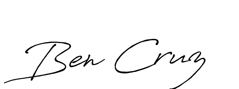 Make a beautiful signature design for name Ben Cruz. With this signature (Antro_Vectra_Bolder) style, you can create a handwritten signature for free. Ben Cruz signature style 7 images and pictures png