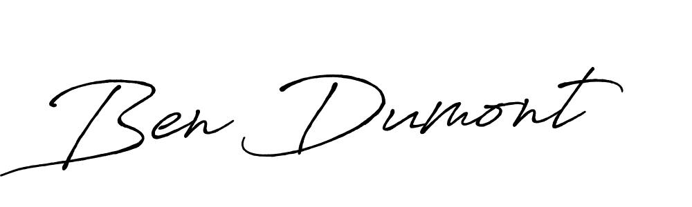 Ben Dumont stylish signature style. Best Handwritten Sign (Antro_Vectra_Bolder) for my name. Handwritten Signature Collection Ideas for my name Ben Dumont. Ben Dumont signature style 7 images and pictures png