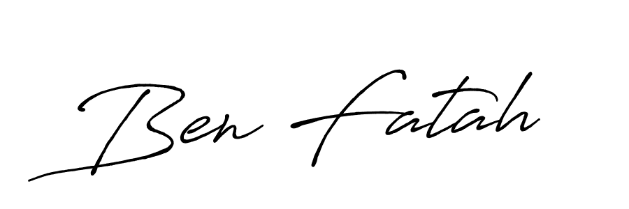 Make a beautiful signature design for name Ben Fatah. With this signature (Antro_Vectra_Bolder) style, you can create a handwritten signature for free. Ben Fatah signature style 7 images and pictures png