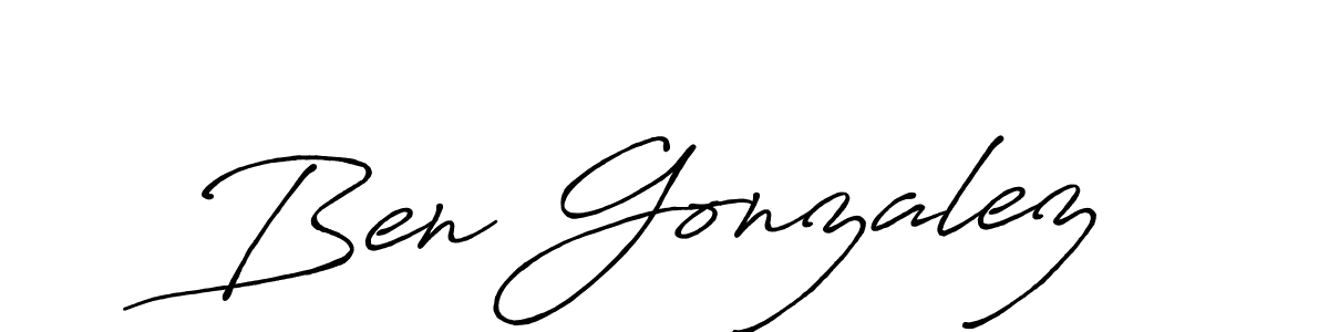 Also we have Ben Gonzalez name is the best signature style. Create professional handwritten signature collection using Antro_Vectra_Bolder autograph style. Ben Gonzalez signature style 7 images and pictures png