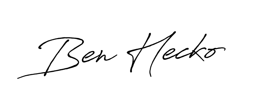 How to make Ben Hecko name signature. Use Antro_Vectra_Bolder style for creating short signs online. This is the latest handwritten sign. Ben Hecko signature style 7 images and pictures png