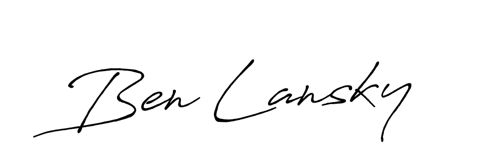 How to make Ben Lansky name signature. Use Antro_Vectra_Bolder style for creating short signs online. This is the latest handwritten sign. Ben Lansky signature style 7 images and pictures png