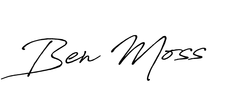 Use a signature maker to create a handwritten signature online. With this signature software, you can design (Antro_Vectra_Bolder) your own signature for name Ben Moss. Ben Moss signature style 7 images and pictures png