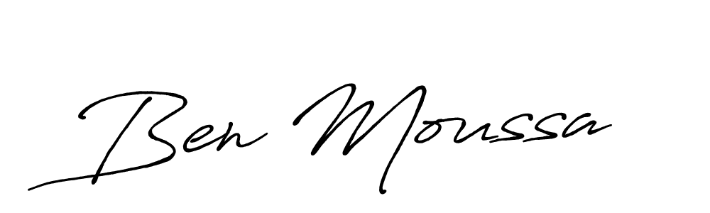 It looks lik you need a new signature style for name Ben Moussa. Design unique handwritten (Antro_Vectra_Bolder) signature with our free signature maker in just a few clicks. Ben Moussa signature style 7 images and pictures png