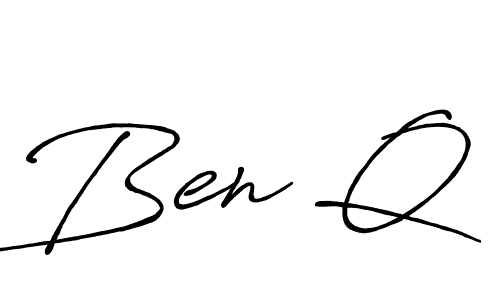 How to make Ben Q name signature. Use Antro_Vectra_Bolder style for creating short signs online. This is the latest handwritten sign. Ben Q signature style 7 images and pictures png