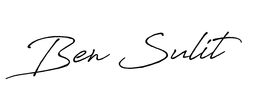 Create a beautiful signature design for name Ben Sulit. With this signature (Antro_Vectra_Bolder) fonts, you can make a handwritten signature for free. Ben Sulit signature style 7 images and pictures png