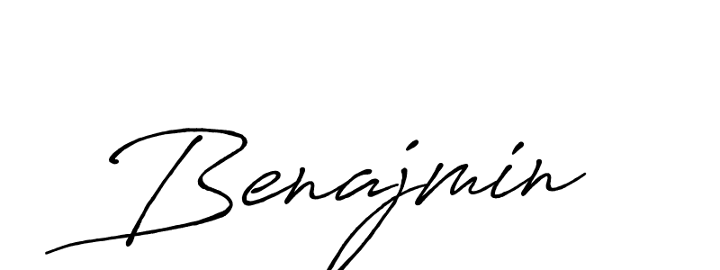 Benajmin stylish signature style. Best Handwritten Sign (Antro_Vectra_Bolder) for my name. Handwritten Signature Collection Ideas for my name Benajmin. Benajmin signature style 7 images and pictures png