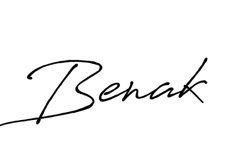 Design your own signature with our free online signature maker. With this signature software, you can create a handwritten (Antro_Vectra_Bolder) signature for name Benak. Benak signature style 7 images and pictures png