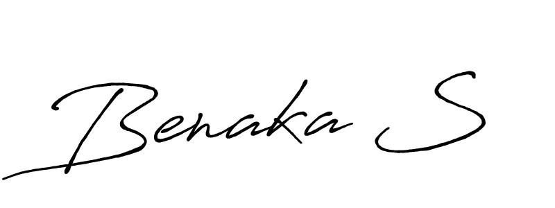 Design your own signature with our free online signature maker. With this signature software, you can create a handwritten (Antro_Vectra_Bolder) signature for name Benaka S. Benaka S signature style 7 images and pictures png