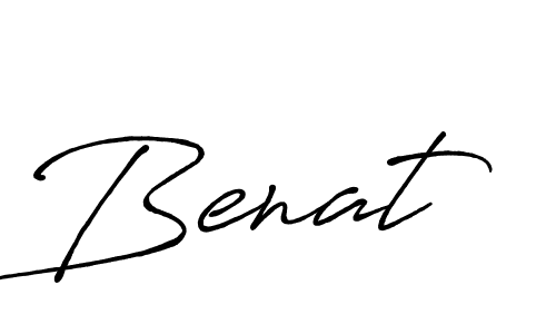 Design your own signature with our free online signature maker. With this signature software, you can create a handwritten (Antro_Vectra_Bolder) signature for name Benat. Benat signature style 7 images and pictures png