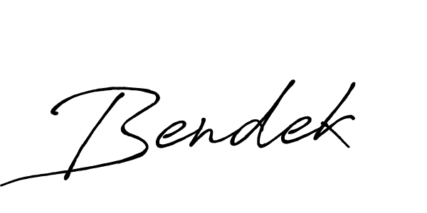 How to make Bendek signature? Antro_Vectra_Bolder is a professional autograph style. Create handwritten signature for Bendek name. Bendek signature style 7 images and pictures png
