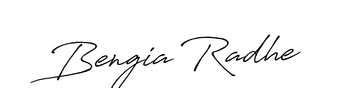 You should practise on your own different ways (Antro_Vectra_Bolder) to write your name (Bengia Radhe) in signature. don't let someone else do it for you. Bengia Radhe signature style 7 images and pictures png