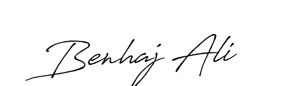 Make a beautiful signature design for name Benhaj Ali. With this signature (Antro_Vectra_Bolder) style, you can create a handwritten signature for free. Benhaj Ali signature style 7 images and pictures png