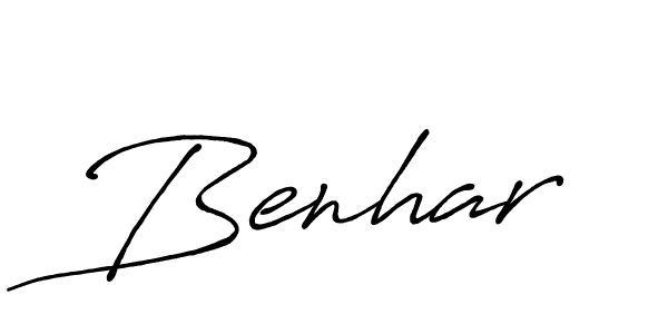 Make a beautiful signature design for name Benhar. With this signature (Antro_Vectra_Bolder) style, you can create a handwritten signature for free. Benhar signature style 7 images and pictures png