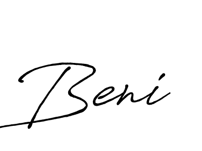 Use a signature maker to create a handwritten signature online. With this signature software, you can design (Antro_Vectra_Bolder) your own signature for name Beni. Beni signature style 7 images and pictures png