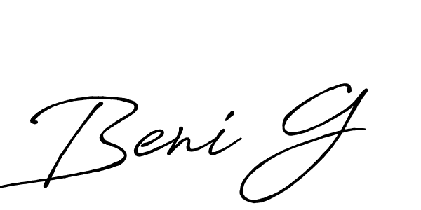 The best way (Antro_Vectra_Bolder) to make a short signature is to pick only two or three words in your name. The name Beni G include a total of six letters. For converting this name. Beni G signature style 7 images and pictures png