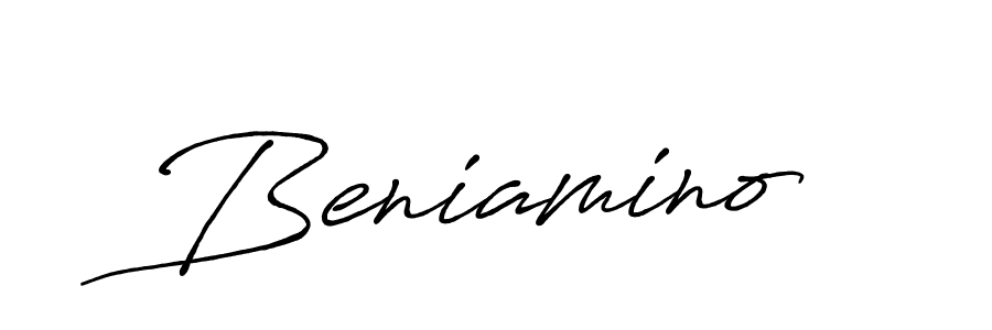 Use a signature maker to create a handwritten signature online. With this signature software, you can design (Antro_Vectra_Bolder) your own signature for name Beniamino. Beniamino signature style 7 images and pictures png
