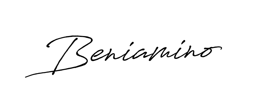 Use a signature maker to create a handwritten signature online. With this signature software, you can design (Antro_Vectra_Bolder) your own signature for name Beniamino. Beniamino signature style 7 images and pictures png