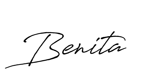 Design your own signature with our free online signature maker. With this signature software, you can create a handwritten (Antro_Vectra_Bolder) signature for name Benita. Benita signature style 7 images and pictures png