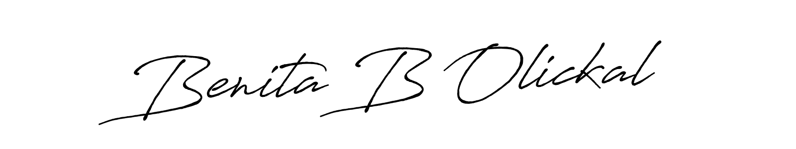 It looks lik you need a new signature style for name Benita B Olickal. Design unique handwritten (Antro_Vectra_Bolder) signature with our free signature maker in just a few clicks. Benita B Olickal signature style 7 images and pictures png