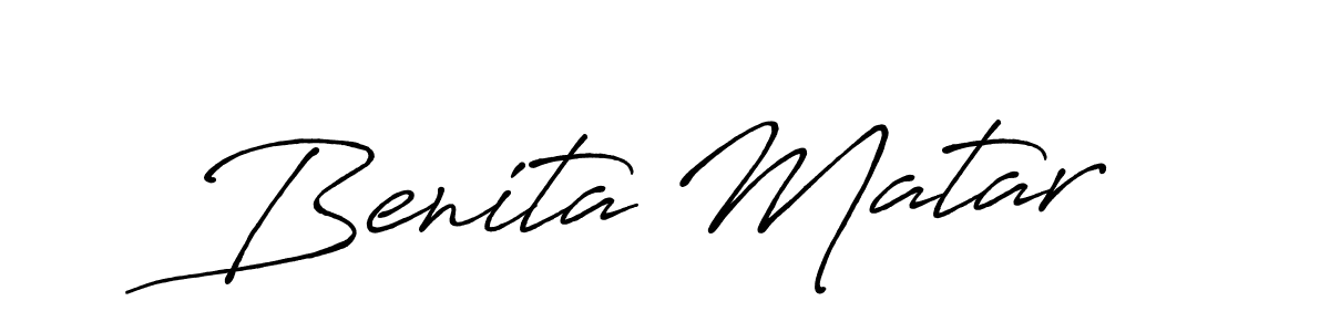 Make a beautiful signature design for name Benita Matar. Use this online signature maker to create a handwritten signature for free. Benita Matar signature style 7 images and pictures png