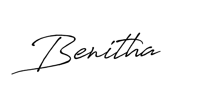Benitha stylish signature style. Best Handwritten Sign (Antro_Vectra_Bolder) for my name. Handwritten Signature Collection Ideas for my name Benitha. Benitha signature style 7 images and pictures png