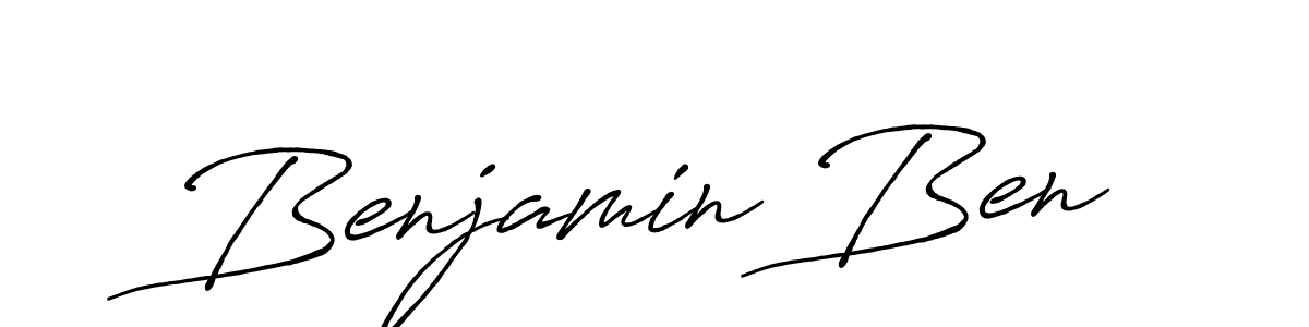 Create a beautiful signature design for name Benjamin Ben. With this signature (Antro_Vectra_Bolder) fonts, you can make a handwritten signature for free. Benjamin Ben signature style 7 images and pictures png