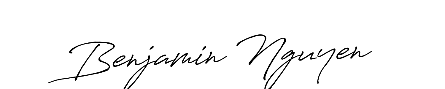 How to make Benjamin Nguyen name signature. Use Antro_Vectra_Bolder style for creating short signs online. This is the latest handwritten sign. Benjamin Nguyen signature style 7 images and pictures png