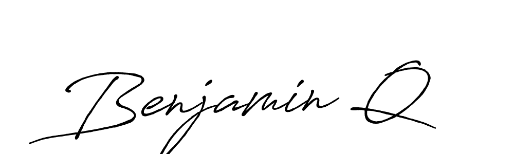 Also You can easily find your signature by using the search form. We will create Benjamin Q name handwritten signature images for you free of cost using Antro_Vectra_Bolder sign style. Benjamin Q signature style 7 images and pictures png