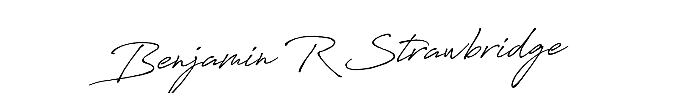 Create a beautiful signature design for name Benjamin R Strawbridge. With this signature (Antro_Vectra_Bolder) fonts, you can make a handwritten signature for free. Benjamin R Strawbridge signature style 7 images and pictures png