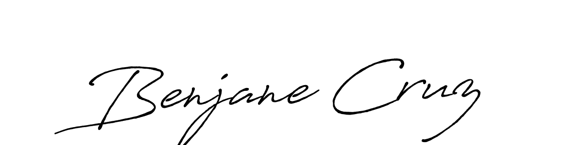 Design your own signature with our free online signature maker. With this signature software, you can create a handwritten (Antro_Vectra_Bolder) signature for name Benjane Cruz. Benjane Cruz signature style 7 images and pictures png