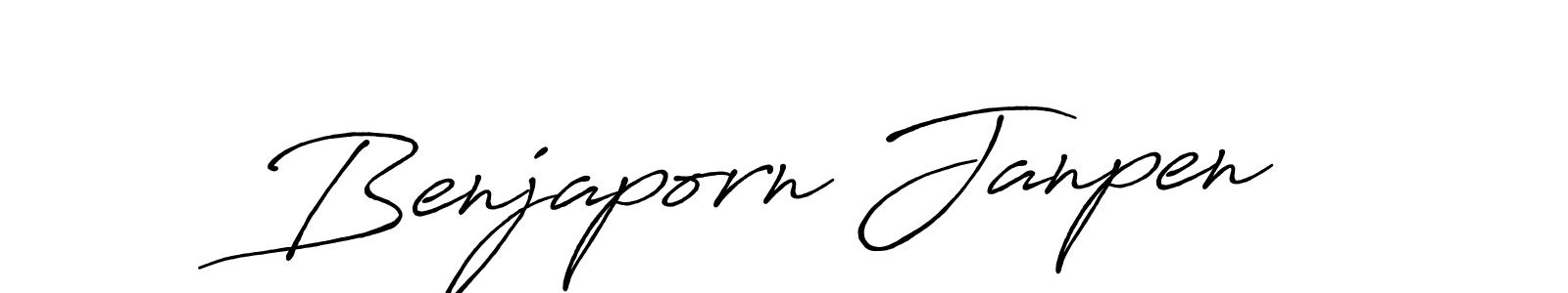 Also we have Benjaporn Janpen name is the best signature style. Create professional handwritten signature collection using Antro_Vectra_Bolder autograph style. Benjaporn Janpen signature style 7 images and pictures png