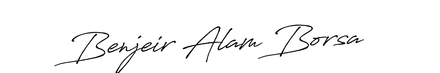 How to make Benjeir Alam Borsa signature? Antro_Vectra_Bolder is a professional autograph style. Create handwritten signature for Benjeir Alam Borsa name. Benjeir Alam Borsa signature style 7 images and pictures png
