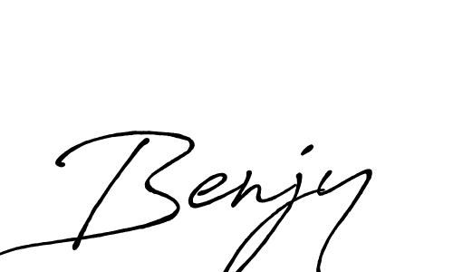 Create a beautiful signature design for name Benjy. With this signature (Antro_Vectra_Bolder) fonts, you can make a handwritten signature for free. Benjy signature style 7 images and pictures png