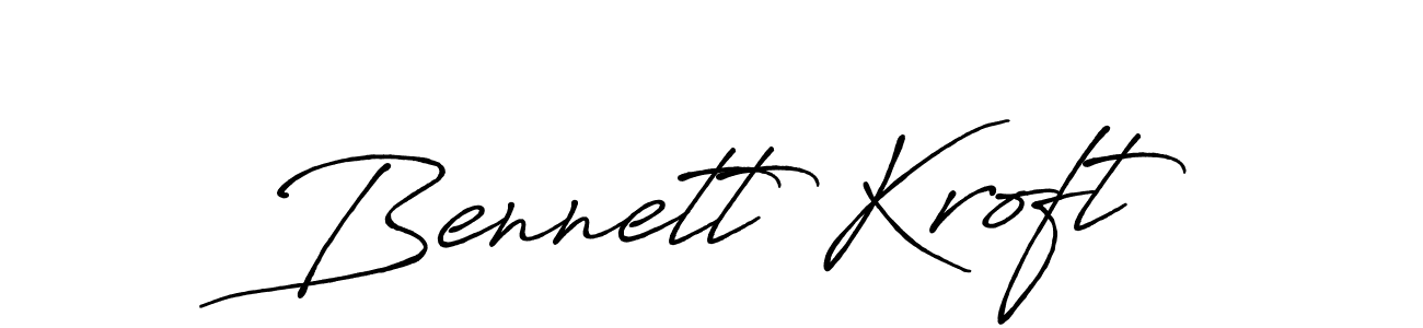 Create a beautiful signature design for name Bennett Kroft. With this signature (Antro_Vectra_Bolder) fonts, you can make a handwritten signature for free. Bennett Kroft signature style 7 images and pictures png
