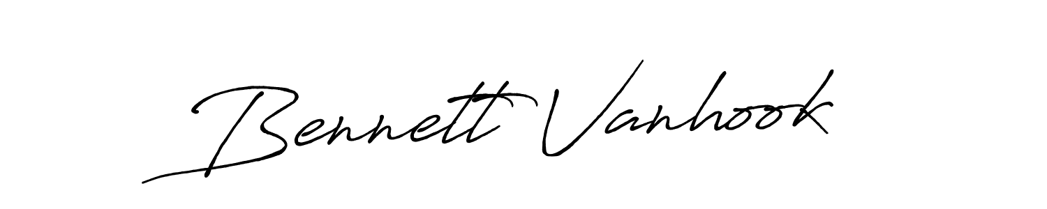 How to make Bennett Vanhook name signature. Use Antro_Vectra_Bolder style for creating short signs online. This is the latest handwritten sign. Bennett Vanhook signature style 7 images and pictures png