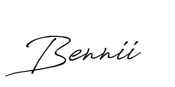 The best way (Antro_Vectra_Bolder) to make a short signature is to pick only two or three words in your name. The name Bennii include a total of six letters. For converting this name. Bennii signature style 7 images and pictures png