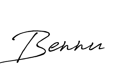 How to make Bennu signature? Antro_Vectra_Bolder is a professional autograph style. Create handwritten signature for Bennu name. Bennu signature style 7 images and pictures png