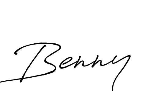 Benny stylish signature style. Best Handwritten Sign (Antro_Vectra_Bolder) for my name. Handwritten Signature Collection Ideas for my name Benny. Benny signature style 7 images and pictures png