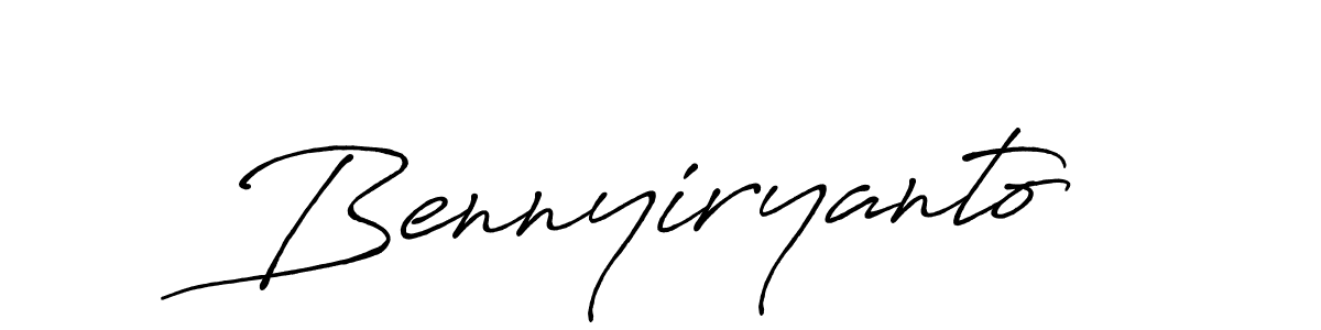 How to make Bennyiryanto name signature. Use Antro_Vectra_Bolder style for creating short signs online. This is the latest handwritten sign. Bennyiryanto signature style 7 images and pictures png