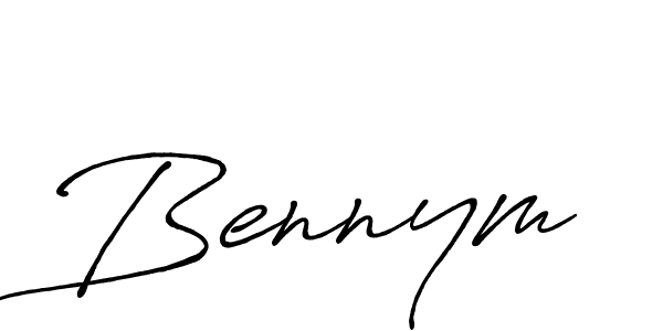 Bennym stylish signature style. Best Handwritten Sign (Antro_Vectra_Bolder) for my name. Handwritten Signature Collection Ideas for my name Bennym. Bennym signature style 7 images and pictures png