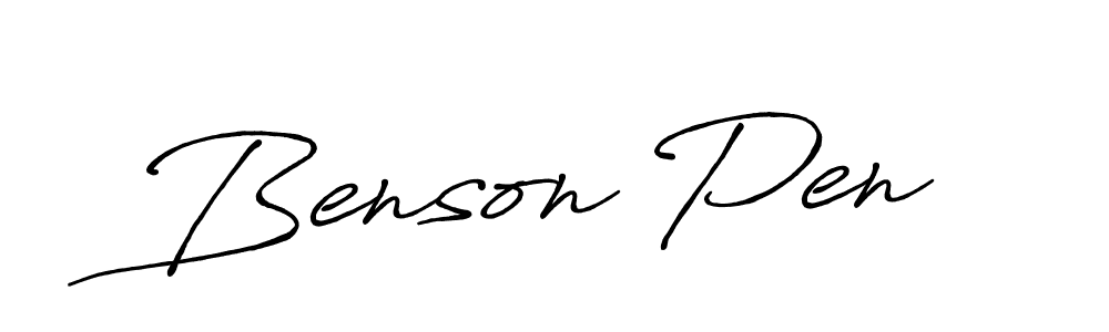Similarly Antro_Vectra_Bolder is the best handwritten signature design. Signature creator online .You can use it as an online autograph creator for name Benson Pen. Benson Pen signature style 7 images and pictures png